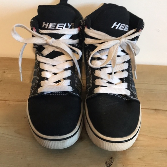 Heelys uptown lace up metallic sneakers shoes youth size 4 - Picture 4 of 10